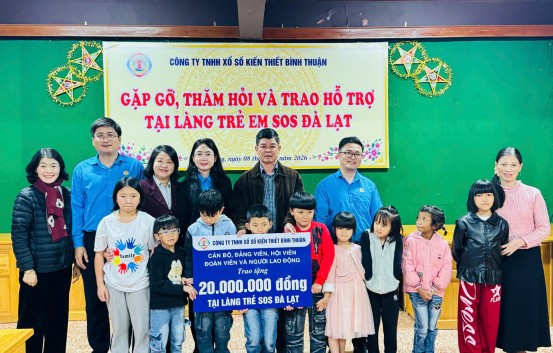 Lan tỏa tinh thần nhân ái từ sự chung tay của cán bộ, đảng viên, đoàn viên, hội viên và người lao động Công ty TNHH Xổ số kiến thiết Bình Thuận