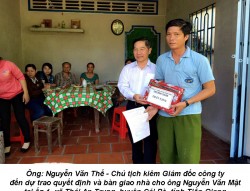 Nhà Đại Đoàn kết do công ty TNHH Xổ số kiến thiết Bình Thuận trao tặng